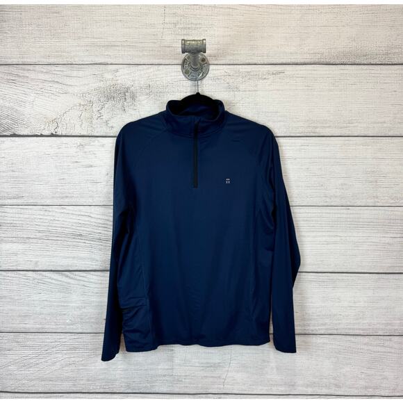 Tommy John Men's Navy Quarter Zip Long Sleeve Pullover Top Size Small - Picture 1 of 8